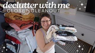 DECLUTTER WITH ME  closet cleanout, spring cleaning, getting my life together