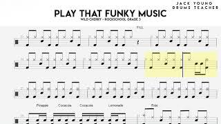 How To Play 'Play That Funky Music' On Drums!