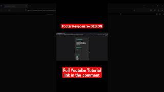 responsive footer design using html css | Tarun Code #shorts #htmlcss #webdevelopment