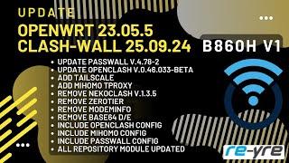 OpenWrt 23.05.5 Stable Clash-Wall 25.09.24 For B860H V1 Support | REYRE-WRT