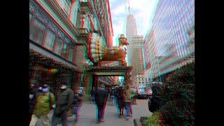 3D New York: 34th Street - Anaglyph 3D Video + Binaural Sound