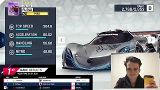 гонщик Доминик первое место 36 пунктов на Mazda Furai онлайн игра