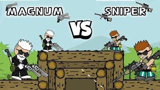 Dual Magnum Vs Sniper  Mini Militia Funny Gameplay