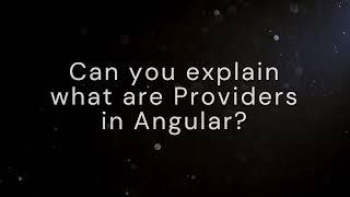 What are Providers in angular | provider implementation in Angular | #angularinterview