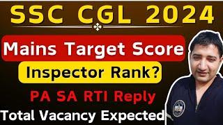 SSC CGL 2024 Mains Target Score | ssc CGL 2024 total। expected vacancy | Post Wise Cut off