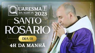 Santo Rosário | Quaresma 2025 | 03:40 | 1° Dia | Live Ao vivo