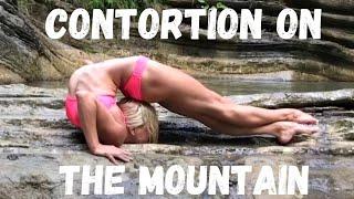 Contortion on the Mountain. Backbend.