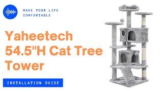 Yaheetech 54.5 Inches H Cat Tree Tower Installation Guide #cattreetower