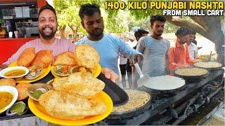 30/- Rs Punjabi Indian Street Food Nashta  Pandit ji Chole Bhature, Amul Desi Ghee Parathe, Bedai
