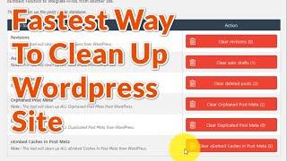 The Fastest Way To Clean Up Your Wordpress Site For Free