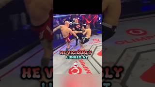 ‼️He viciously lunged at his opponent just as the referees were on the verge of starting the fight.