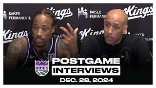 DeMar DeRozan & Coach Christie | Postgame Pressers 12.26.24