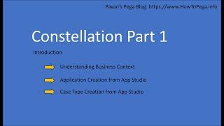 Pega Constellation Part 1 (Application and case type creation)