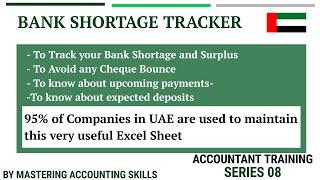 Bank Shortage Tracker | Accountant Training | Series 08 | By Mastering Accounting Skills