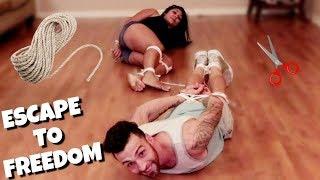 HOSTAGE COUPLE ESCAPE ROPE TUG OF WAR CHALLENGE!! PT 2