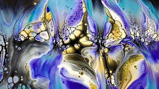 (390) 5 MORE ACRYLIC POURING TECHNIQUES!  FLUID ART POUR PAINTING DIY WALL ART