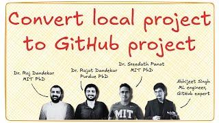 Converting your local project into a Github project