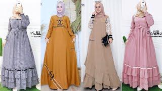 Gamis cantik warna menarik| 25 Model baju gamis terbaru 2021