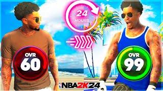 HOW TO HIT 99 OVERALL IN HOURS!!!!FASTEST 99 OVERALL METHOD IN NBA 2K24 *NO CAREER*