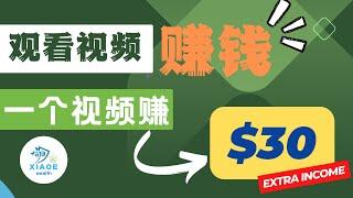 网赚分享丨看视频轻松赚美金丨一个视频赚30美金！丨打造自己的被动收益！