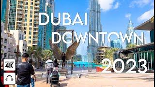 Dubai Downtown, Burj Khalifa  UAE [ 4K ] Walking Tour in the city center!