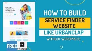 How to Make Service Finder & B2B Website like Urbanclap  | Without wordpress Without code #urbanclap