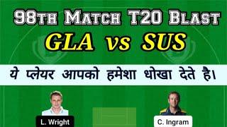 GLA vs SUS Dream11 Team|GLA vs SUS Dream11 Prediction| GLA vs SUS| GLA vs SUS Today Match Prediction