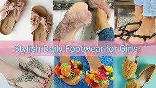 stylish daily footwear slippers for girls new collection 2023