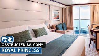 Royal Princess | Obstructed Balcony Stateroom Full Walkthrough Tour | Princess Cruises | 2024 | 4K