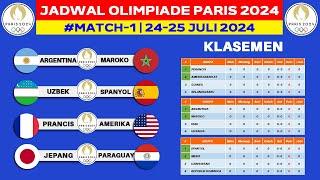 Jadwal Olimpiade Paris 2024 Pekan ke 1 - Argentina vs Maroko - Perancis vs Amerika - Live SCTV