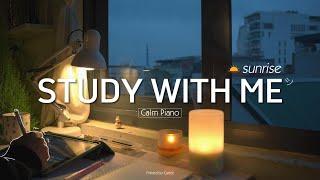 3-HOUR STUDY WITH ME | Calm Piano ️ Rain sounds️ | Pomodoro 50/10 | Rainy Day