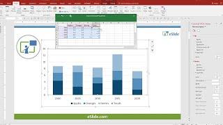 PPT Design Tip: Stacked Bar Chart Totals Based on Real Data