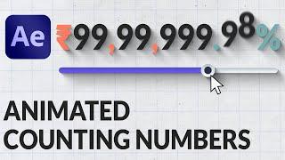 Numbers Counting Up Animation in After Effects | Beginner Tutorial in Hindi