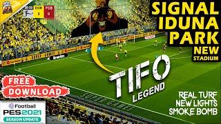 PES 2021  Free Download Update Signal Iduna Park Stadium with TIFO Legend ● BVB vs Bayern Munchen