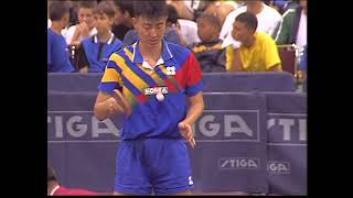 Jan-Ove Waldner vs. Oh Sang Eun at the 2000 US Open