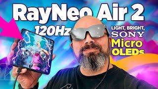 RayNeo Air 2 XR Glasses Review Light & Bright 120Hz Sony Micro OLEDs