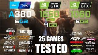 ARC A380 6GB vs GTX 1650S 4GB vs GTX 1060 6GB | i5-13600K | 1080p - 25 Games Tested