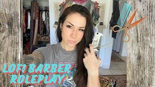 A not-so-great asmr barber shop Roleplay. Soft spoken, lofi, haircut, beard trim, scalp massage