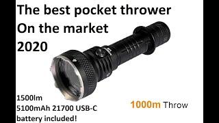 ACEBEAM L18, the best thrower on the market 2020, 1000m distance, 1500 lumens