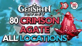 Genshin Impact: All Crimson Agate Locations! HD 1080p 60fps