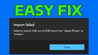 How To Fix iPhone Photo Import Failure Something Went Wrong in Windows