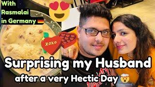 Sweetest Surprise Ever!Husband's Reaction to Homemade Rasmalai| Indians in Germany|Khushboo & Ankit