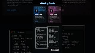 Glowing Cards hover effects #css#html5#coding #software #python#fold #unfold #animation#shortsfeed