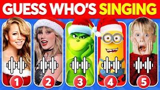 Guess Who's Singing  CHRISTMAS Songs Quiz  MrBeast, Bluey, Mariah Carey, Home Alone, Grinch