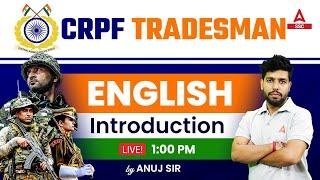 CRPF Tradesman English Class | Syllabus Introduction by Anuj Sir