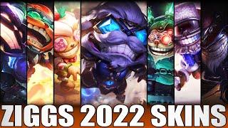 ALL ZIGGS SKINS 2022 | Including Hextech Ziggs