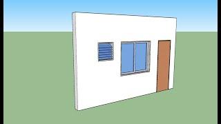 Easy Making of Door Windows and Ventilation in Sketchup | Step by Step | No Plugins Challenge