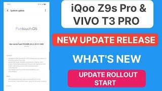 iQoo Z9s Pro & Vivo T3 Pro New Update Release in India |