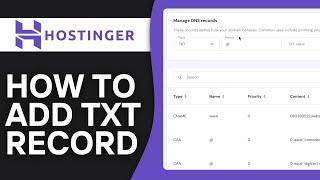 How To Add TXT Record in Hostinger (2024) - Full Guide