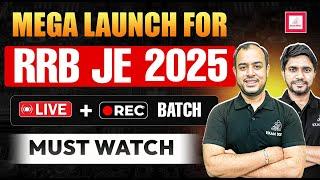 Mega Launch for RRB JE 2025 | Live + Recorded Batch | Must Watch| Ankit Goyal | Khemendra